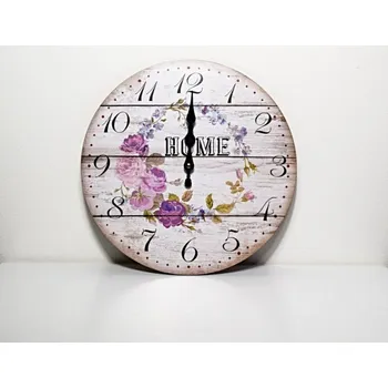 Hodiny DŘEVĚNÉ ZÁSTĚNNÉ HODINY S RŮŽEMI