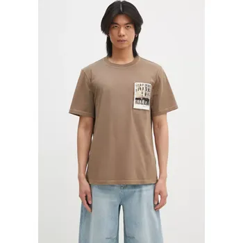 Bavlněné tričko Helmut Lang Pstcard T Grnwch.Mal, L, hnědá, 84X