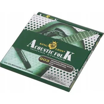 Příslušenství pro strunný nástroj Struny pro akustickou kytaru Folk 4/4 King Lion G03 ocelové