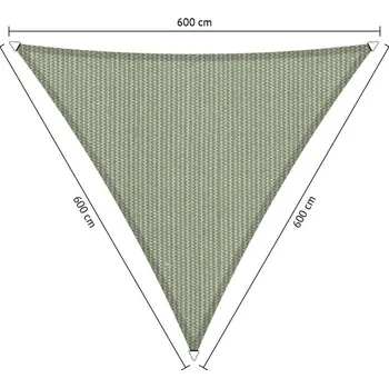 Slunečník Lazy Momo Sluneční Trojúhelník shadow 6,0 x 6,0 x 6,0 m Barva: Moonstone zelená