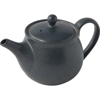 Konvice na čaj Čajová konvice s infuzérem 420 ml, černá, keramika, MIJ