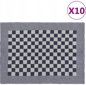 Utěrka Kuchyňské utěrky 10 ks 100% bavlna 50x70 cm modrobílé
