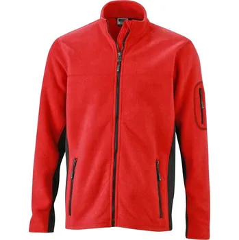 Pánská mikina Daiber Pánská pracovní fleecová mikina Workwear Strong JN842 Barva: Červená - Černá, Velikost: 3XL