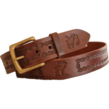 Opasek Kožený opasek s motivy zvěře - šíře 4 cm délka: 90