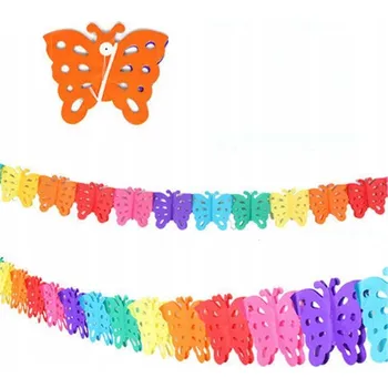 Narozeninová girlanda BANNER - Motýli, barevná