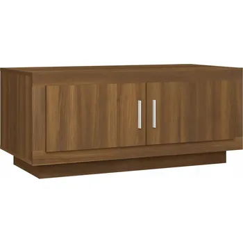 Konferenční stolek Konferenční stolek z dřevěného materiálu 102x50x45 cm, hnědý