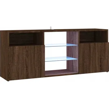 Televizní stolek TV stolek LED 120x30x50 cm hnědý