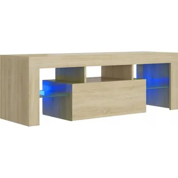 Televizní stolek TV stolek LED RGB Dub Sonoma 120x35x40 cm