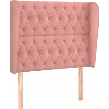Čelo postele samet růžové 103x23x118/128 cm