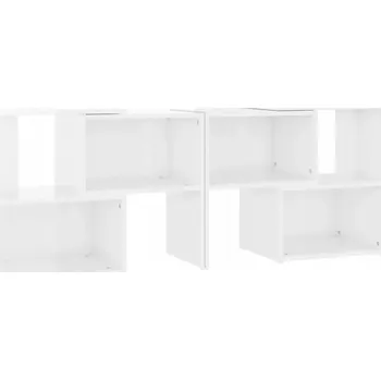 Televizní stolek TV stolek 104x30x52 bílý vysoký lesk