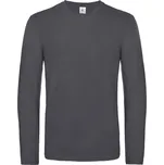 B&C Pánské triko s dlouhým rukávem #E190 LSL Barva: Šedá tmavá, Velikost: L