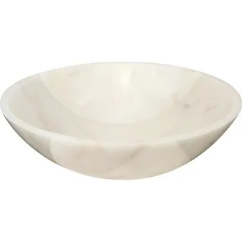 Umyvadlo na desku SAT Purity 43x43 cm bílý mramor bez otvoru pro baterii, bez přepadu SATPURWH