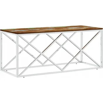 Konferenční stolek Konferenční stolek Unikát 110x45x45 cm, stříbrný