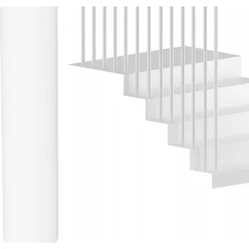 Zábradlí ZÁBRADLÍ NA SCHODY BÍLÉ TYČE SLOUPEK fi 25mm 100 CM HARFA II