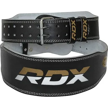 Opasek na cvičení Fitness opasek 6“ Leather Black/Gold - RDX Sports Velikost: L, Barva: multicolor