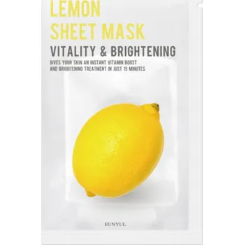 Masážní přístroj Eunyul Lemon rozjasňující plátěná maska s citronem 22ml