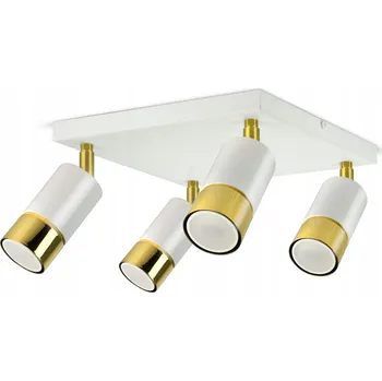 Stropní Svítidlo Lustr Trubice Kov Bílá LED GU10