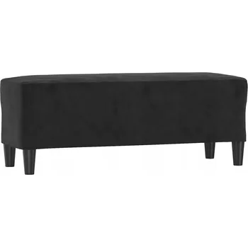 Zahradní lavice Luxusní sametová lavice černá 100x35x41 cm