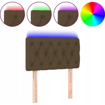 LED Záhlaví postele 80x7x78/88 cm tmavě hnědá