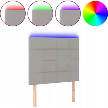 LED záhlaví postele světle šedé 80x5x118 cm
