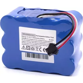Extensilo Baterie pro robotický vysavač 14,4V Ni-MH 2000mAh, náhradní akumulátor pro zařízení různých značek