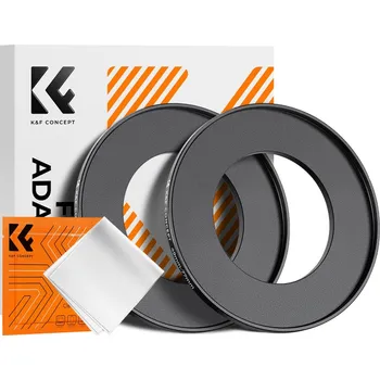 K&F Step Up Filter Ring 49-77mm*2pcs,+Vacuum Cleaning Cloth*1