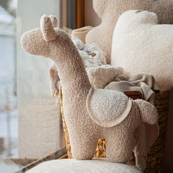 plyšák Plyšák Alpaka | Béžová Plyšový Mazlíček Přítulníček Hračka pro děti 44 cm