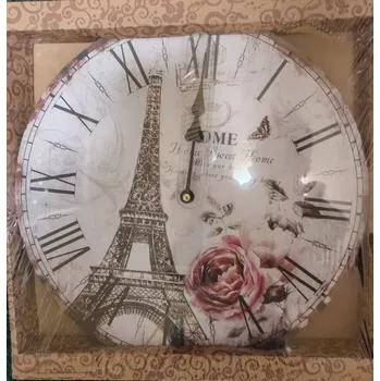 Hodiny Nástěnné hodiny Paříž (Hodiny s motivem Eifelovka)