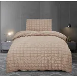 Jahu Modern House krepové povlečení - latté Rozměr: 1x 70 x 90 a 1x 140 x 200 cm