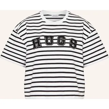 Dámské tričko Mrs & Hugs Dámské Cropped Tričko, bílá / černá, 38