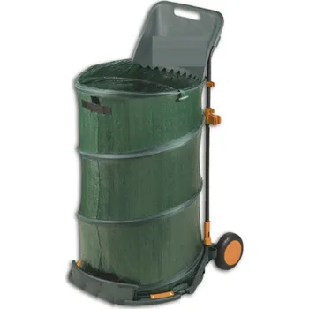 Zahradní vozík J.A.D. TOOLS Koš zahradní na listí 160L s podvozkem a rámem