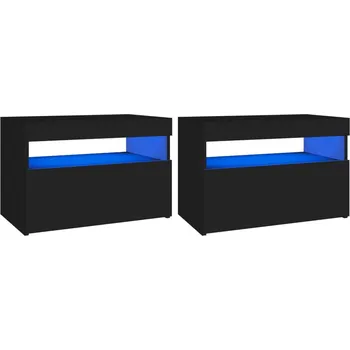 Televizní stolek TV stolek LED 60x35x40 cm černý s RGB LED osvětlením