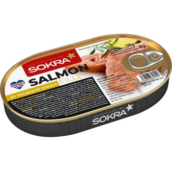 Sokra Losos filety v hořčičném krému 170g 170g