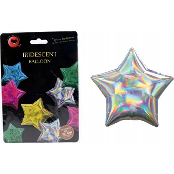 Balónek HVĚZDA OPALIZUJÍCÍ BALÓN HOLO 45CM RŮZNÉ BARVY