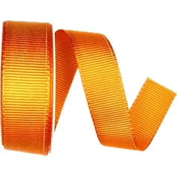 Stuha Stuha rypsová ELEGANCE ORANGE oranžová 25mm x 3m (7,- Kč/m) (Stuha rypsová, oranžová, lesklá, oboustranná)