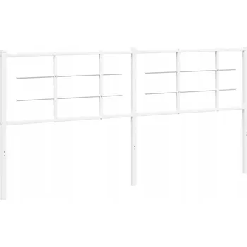 Čelo postele kovové bílé 187x90 cm