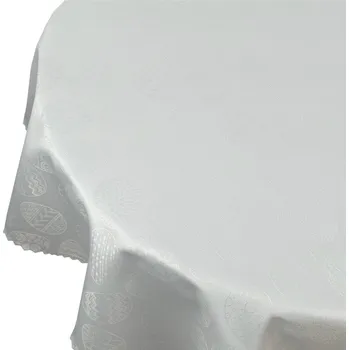 ubrus Ubrus Odolný proti skvrnám Bílý Velikonoční Vajíčka Kruh prům. 100 cm