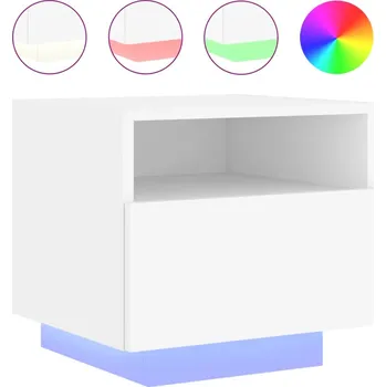 Noční stolek Noční stolek LED RGB bílý 40x39x37 cm