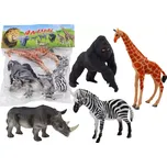 LEAN Toys Sada figurek afrických zvířat 4 kusy žirafa gorila