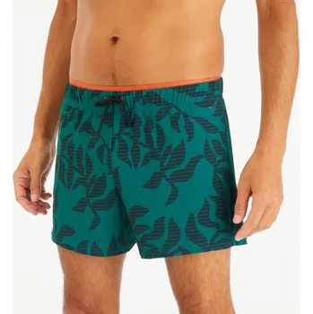 Pánské plavky DECATHLON Pánské plavecké kraťasy krátké 100 Orga S-M ZELENÁ|ČERNÁ