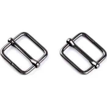 Posunovač na popruhy šíře 20 mm čtvercový Varianta: 4 nikl černý, Balení: 50 ks