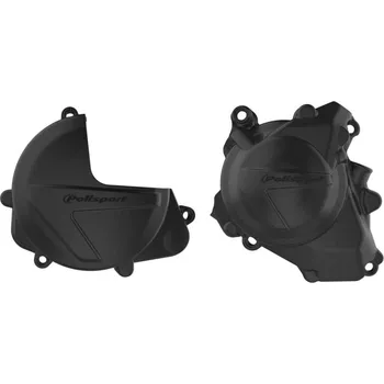Ochranné kryty spojky a zapalování POLISPORT černé - Honda CRF450R 90961