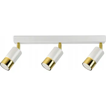 Stropní Svítidlo SPOT Trubice Kov Bílá Zlatá LED GU10