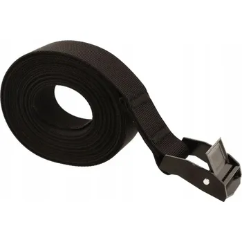 Upínací popruh Upevňovací popruh 25 mm x 250 cm samosvorná spona černý 250 kg POLYAMIDOVÝ popruh