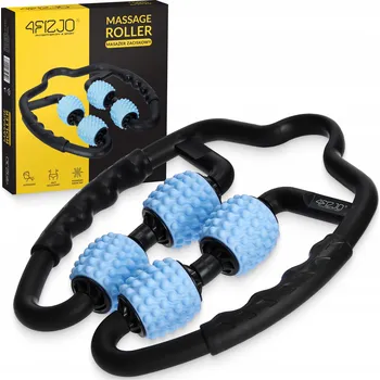 Dvojité kolečko na cvičení 4FIZJO 28 cm x 5 cm, černé a modré