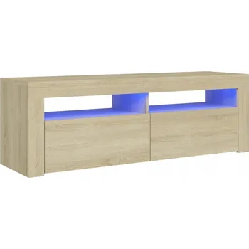 Televizní stolek TV stolek LED dub sonoma 120x35x40 cm