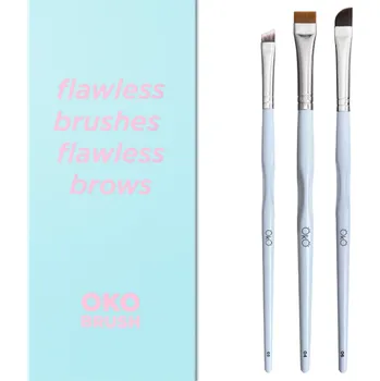 Umělecký štětec OKO sada štětců na obočí Flawless Brushes Flawless Brows (štětce č. 3+4+6)