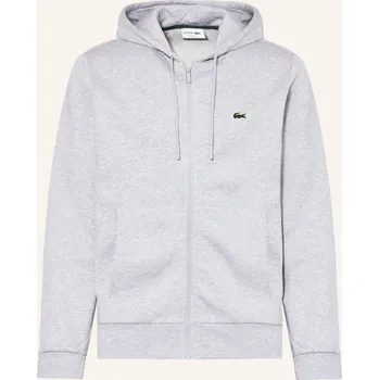 Pánské oblečení Lacoste Pánská Mikinová Bunda, světle šedá, 4XL