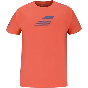 Chlapecké tričko Dětské tričko Babolat Exercise Cotton Tee Boy Hot Coral 12 - 14 let