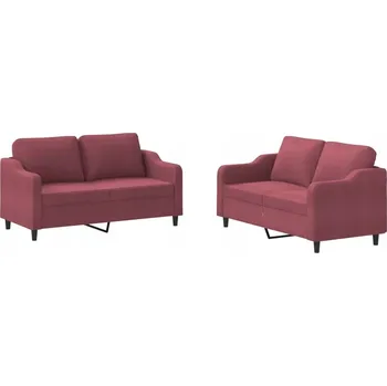Sedací souprava Sedací souprava 2-místná, vínově červená - 138x77x80/140x77x80 cm